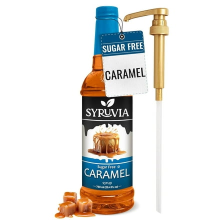 Syruvia Caramel Sugar Free Coffee Syrup 25.4 Fl. Oz With Pump