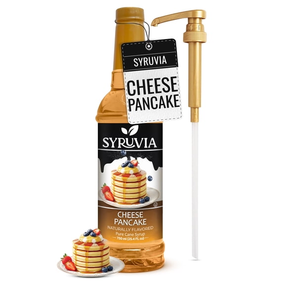 Syruvia Cheese Pancake Pure Cane Syrup 25.4 fl Oz With Pump