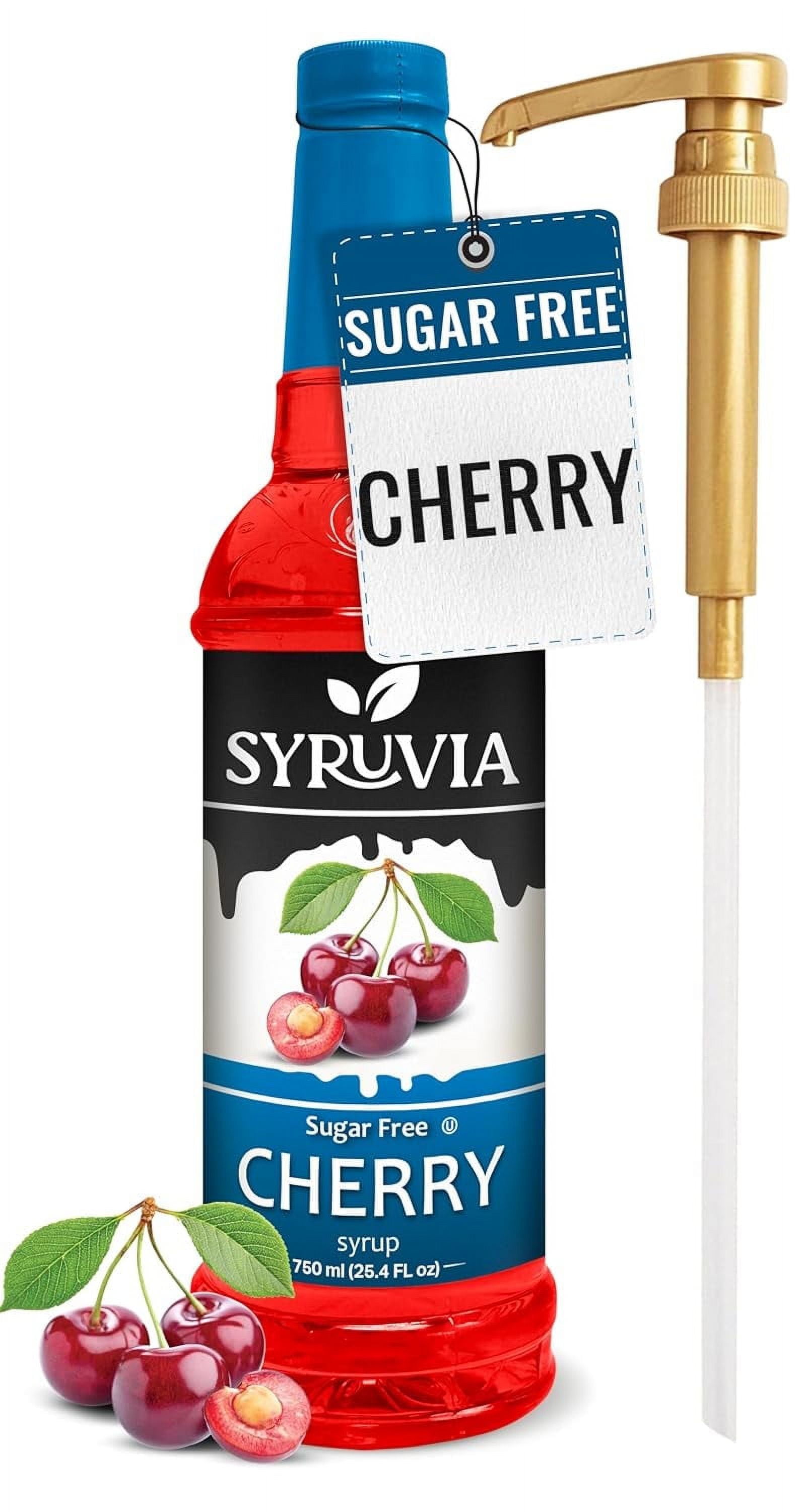 Syruvia Cherry Sugar Free Cocktails Syrup 25.4 Fl. Oz With Pump