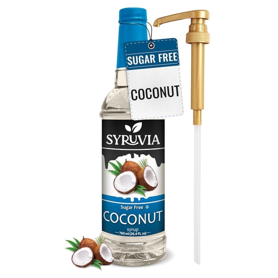 Syruvia Coconut Sugar Free Cocktails Syrup 25.4 Fl. Oz With Pump
