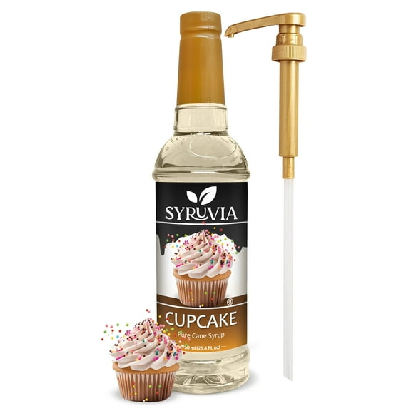 Syruvia Cupcake Pure Cane Syrup 25.4 fl Oz With Pump