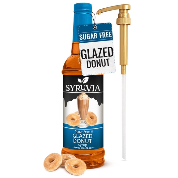 Syruvia Glazed Donut Sugar Free Coffee Syrup 25.4 Fl. Oz With Pump