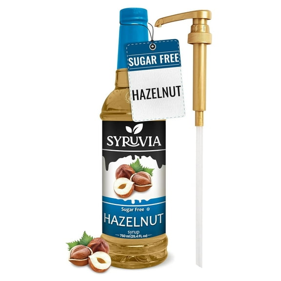 Syruvia Hazelnut Sugar Free Coffee Syrup 25.4 Fl. Oz With Pump