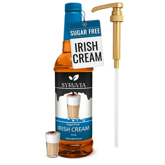 Syruvia Irish Cream Sugar Free Coffee Syrup 25.4 Fl. Oz With Pump