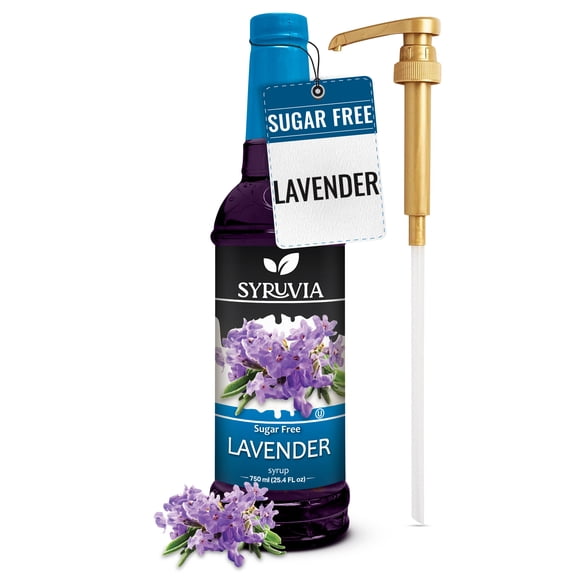 Syruvia Lavender Sugar Free Coffee Syrup 25.4 Fl. Oz With Pump