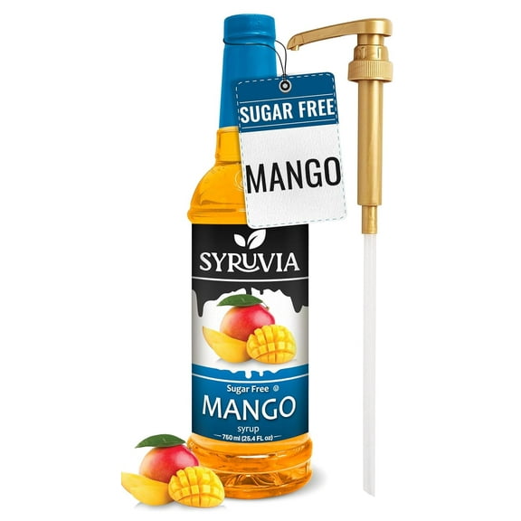 Syruvia Mango Sugar Free Cocktails Syrup 25.4 Fl. Oz With Pump