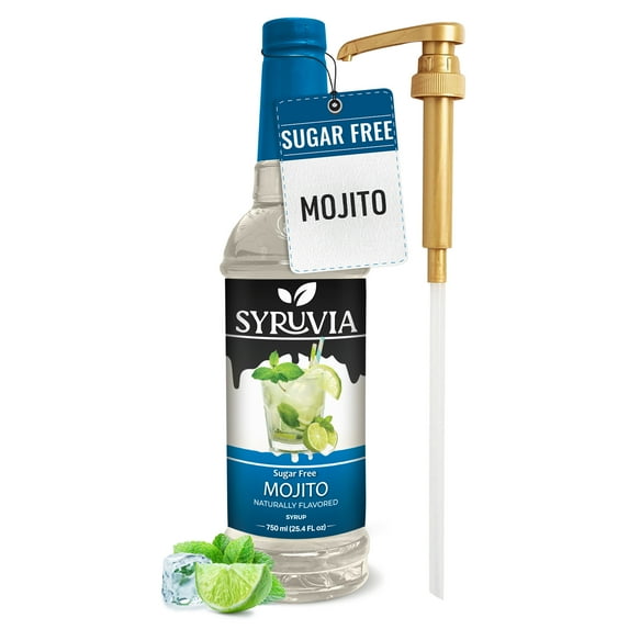 Syruvia Mojito Sugar Free Cocktails Syrup 25.4 Fl. Oz With Pump