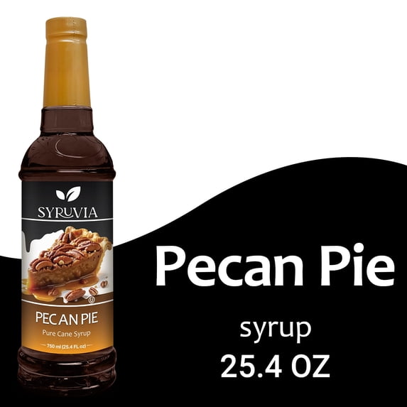 Syruvia Pecan Pie Syrup Pure Cane Coffee Flavoring Syrup, 25.4 fl Oz