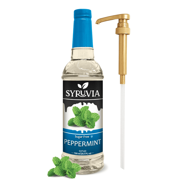 Syruvia Peppermint Sugar Free Cocktails Syrup 25.4 Fl. Oz With Pump