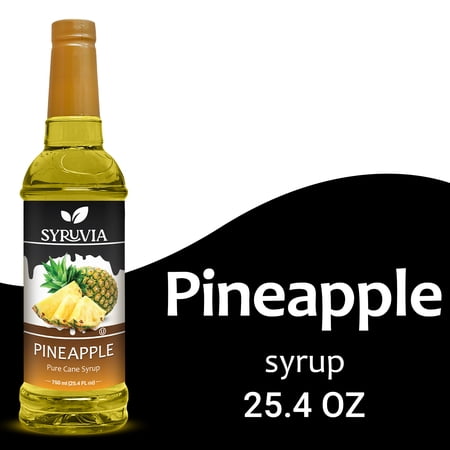 Syruvia Pineapple Syrup Pure Cane Coffee Flavoring Syrup, 25.4 fl Oz
