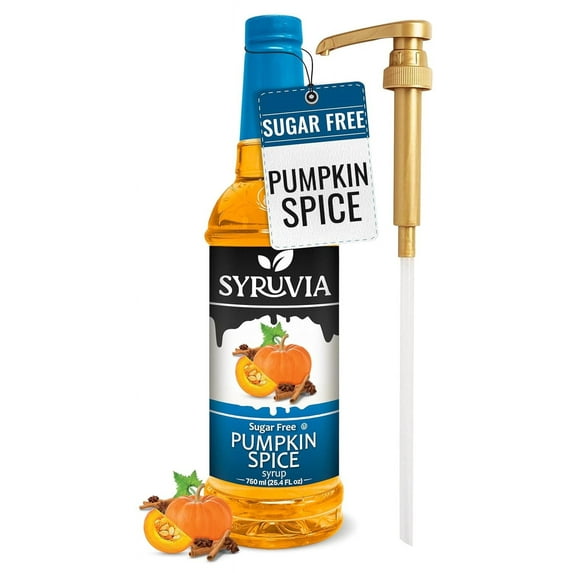 Syruvia Pumpkin Spice Sugar Free Coffee Syrup 25.4 Fl. Oz With Pump