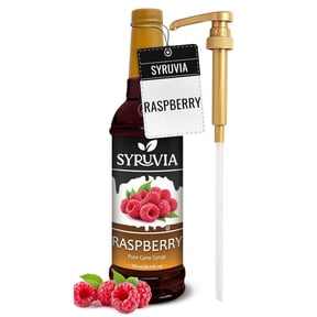 Syruvia Raspberry Pure Cane Syrup, 25.4 fl Oz With Pump