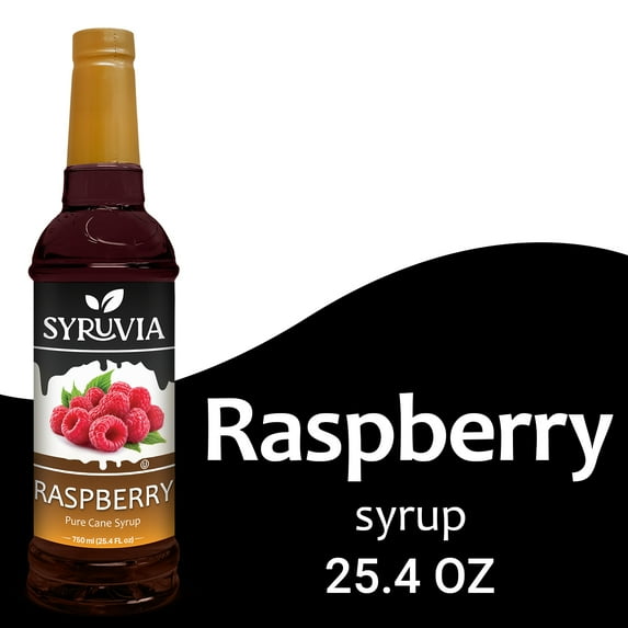 Syruvia Raspberry Syrup Pure Cane Coffee Flavoring Syrup, 25.4 fl Oz
