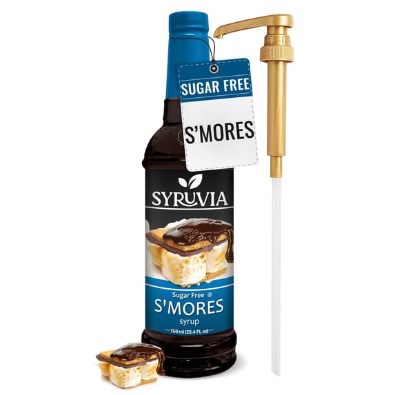 Syruvia S'mores Sugar Free Coffee Syrup 25.4 Fl. Oz With Pump