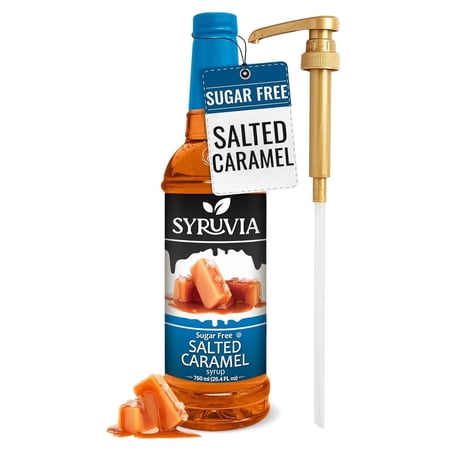 Syruvia Salted Caramel Sugar Free Coffee Syrup 25.4 Fl. Oz With Pump