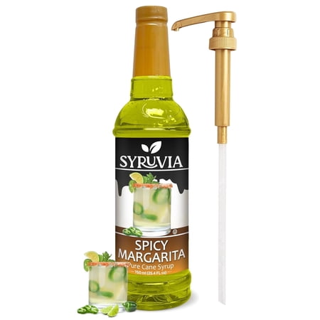 Syruvia Spicy Margarita Pure Cane Syrup 25.4 fl Oz With Pump