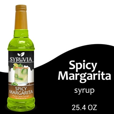Syruvia Spicy Margarita Syrup Pure Cane Coffee Flavoring Syrup, 25.4 fl Oz