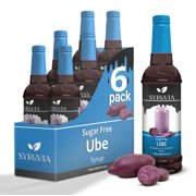Syruvia Sugar Free Ube Syrup for Drinks 1 Case 6 Bottles, 25.4 fl oz Each Ube Flavored Syrup