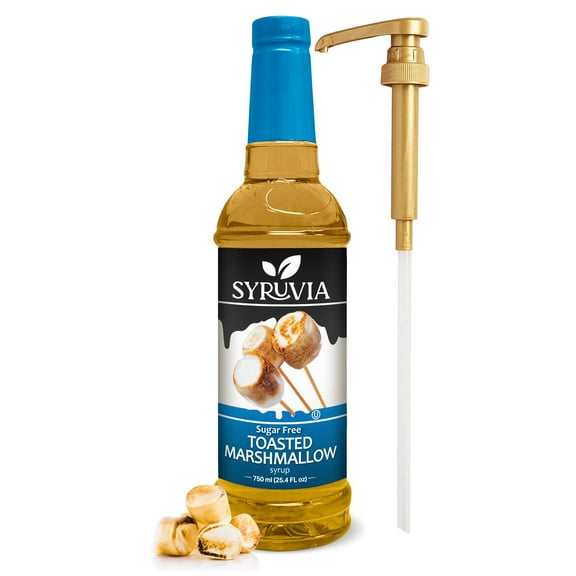 Syruvia Toasted Marshmallow Sugar Free Coffee Syrup 25.4 Fl. Oz With Pump