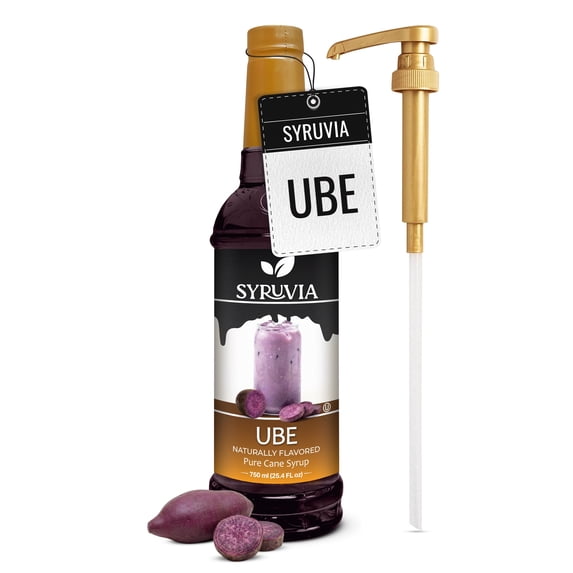 Syruvia Ube Pure Cane Syrup 25.4 fl Oz With Pump
