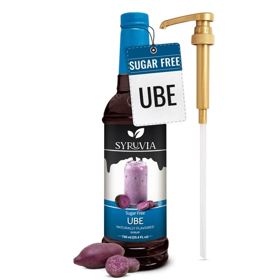 Syruvia Ube Sugar Free Cocktails Syrup 25.4 Fl Oz With Pump