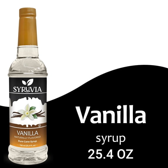 Syruvia Vanilla Coffee Flavoring Syrup, 25.4 fl oz
