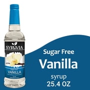Syruvia Vanilla Sugar Free Coffee Syrup No-Calorie Coffee Sauce for Coffee, Lattes, Shakes, Smoothies, Desserts, 25.4 Fl. Oz