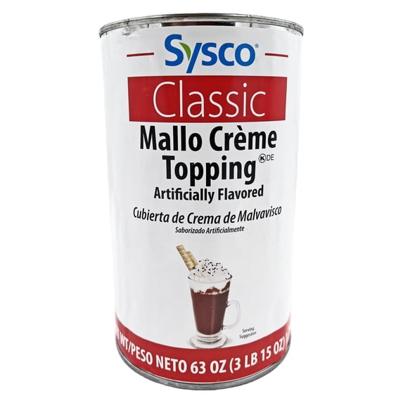 Sysco Classic Mallo Creme Topping | Dessert & Ice Cream Topper | Kosher | 63 oz.
