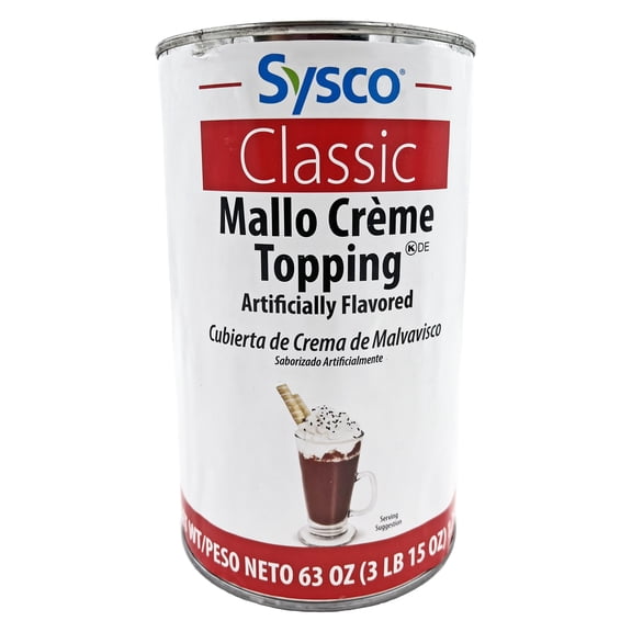 Sysco Classic Mallo Creme Topping | Dessert & Ice Cream Topper | Kosher | 63 oz.