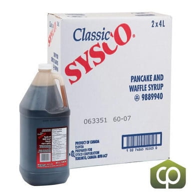 Sysco Classic Syrup Pancake & Waffle 4 LTR (2/Case) - 8.8 lbs