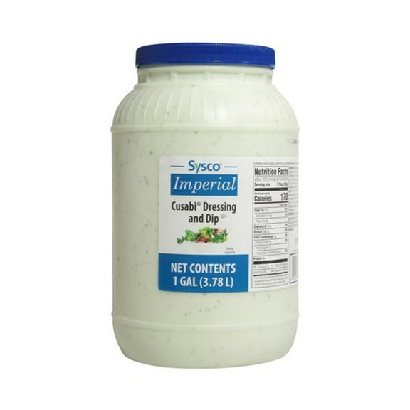 Sysco Imperial "Cusabi" Cucumber Wasabi Dressing & Dip | 1 Gallon (3.78L)