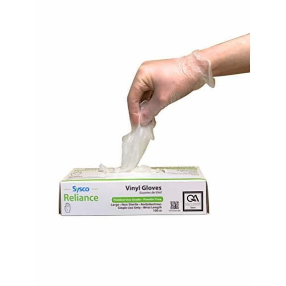 Sysco New Disposable Vinal Gloves Medium 100 Per Box