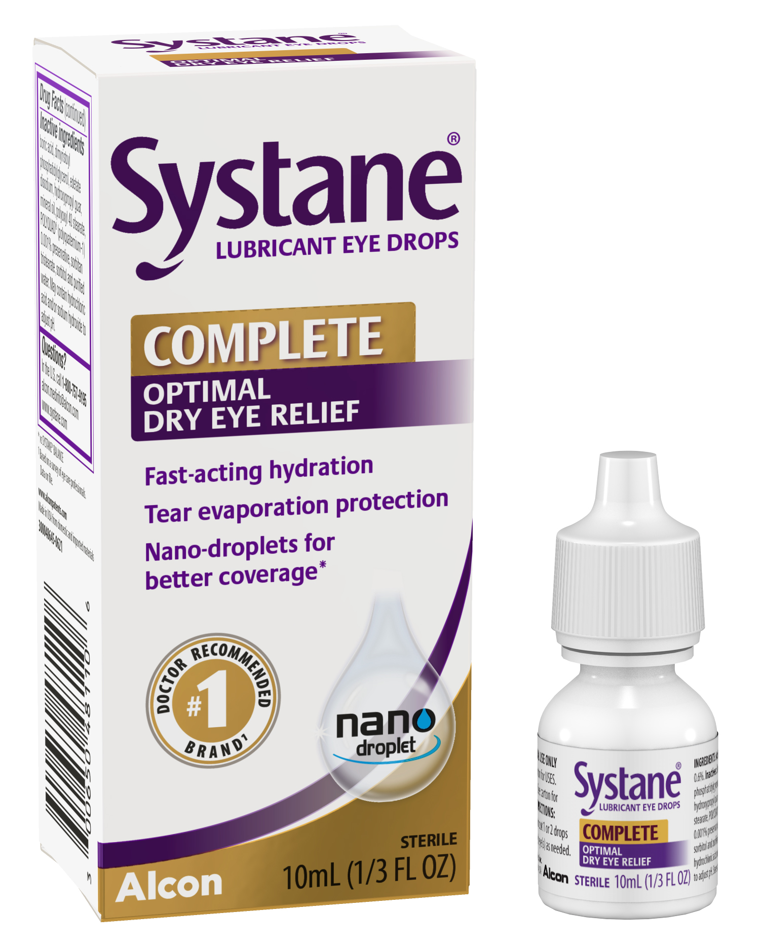 Systane Complete Dry Eye Care Symptom Relief Eye Drops, 10 ml - image 1 of 8
