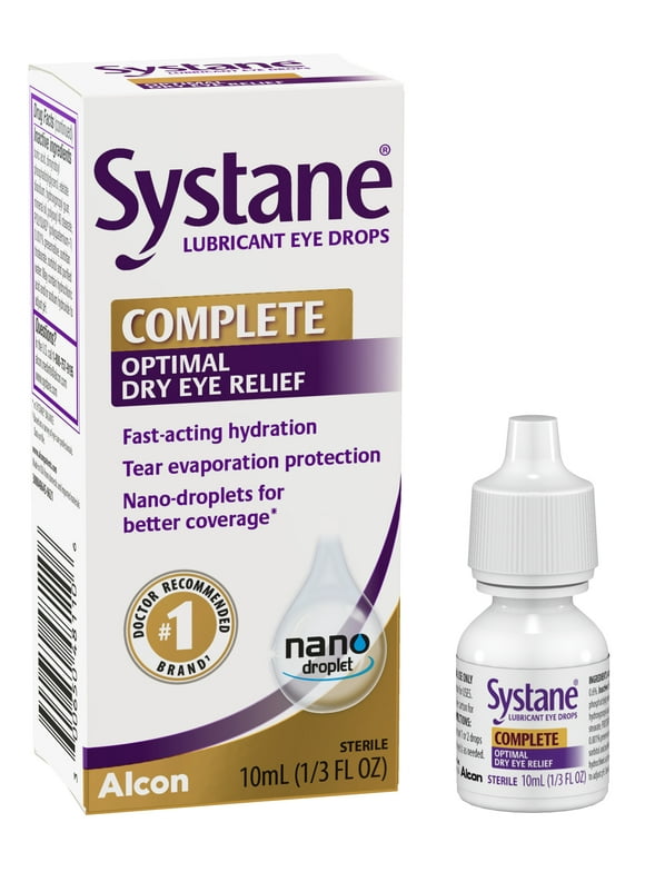 Systane Complete Dry Eye Care Symptom Relief Eye Drops, 10 ml