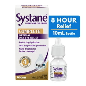 Systane Complete Dry Eye Care Symptom Relief Eye Drops for Daily Use, 10 ml