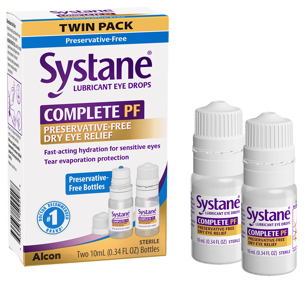 Systane Complete Preservative Free Lubricant Eye Drops for Dry Eyes, Twin Pack - image 1 of 11