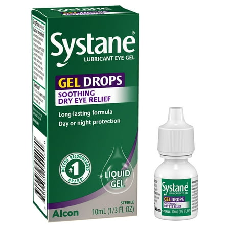 Systane Gel Drops Lubricant Eye Gel for Soothing Dry Eye Relief and Daily Use, 0.33 fl. oz.