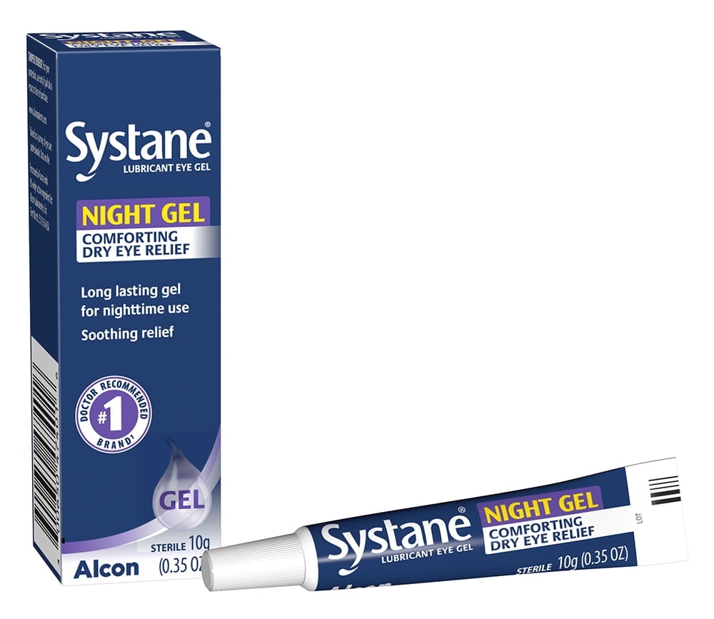 Systane Gel Overnight Therapy Eye Gel, Nighttime Dry Eye Relief, 10 g, 2  Pack