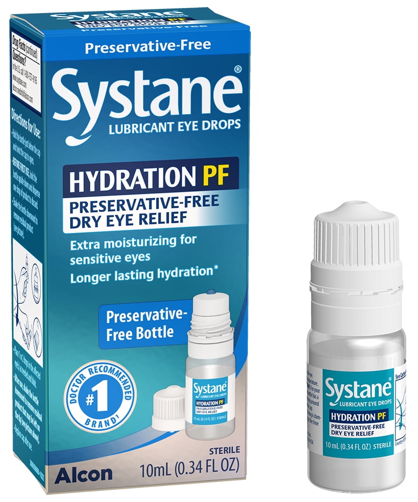 Systane Hydration Preservative Free Liquid Dry Eye Drops for Daily Use, 10 ml