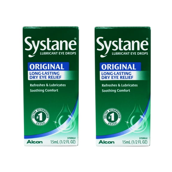 Systane Lubricant Eye Drops, Long Lasting Dry Eye Therapy, 0.5 oz, 2-Pack