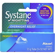 Systane Nighttime Lubricant Eye Ointment For Dry Eye Relief, 3.5g, 3 Pack