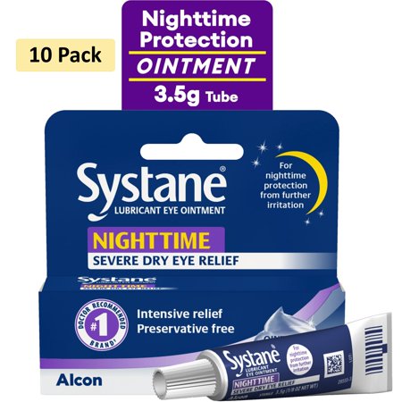 Systane Nighttime Lubricant Eye Ointment, Pack of 10