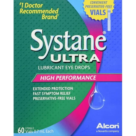 Systane Ultra Lubricant Eye Drops, 60 Vials, 0.7-mL Each