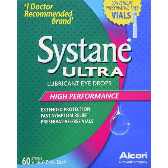 Systane Ultra Lubricant Eye Drops, 60 Vials, 0.7-mL Each