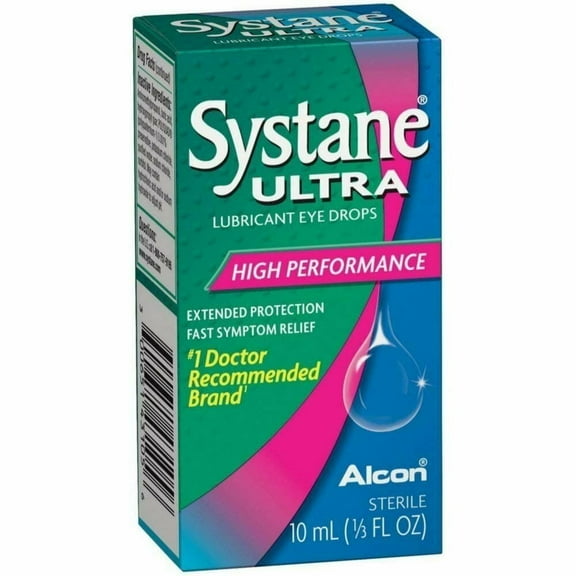 Systane Ultra Lubricant Eye Drops Fast Acting Eye Relief, 0.33oz, 5-Pack