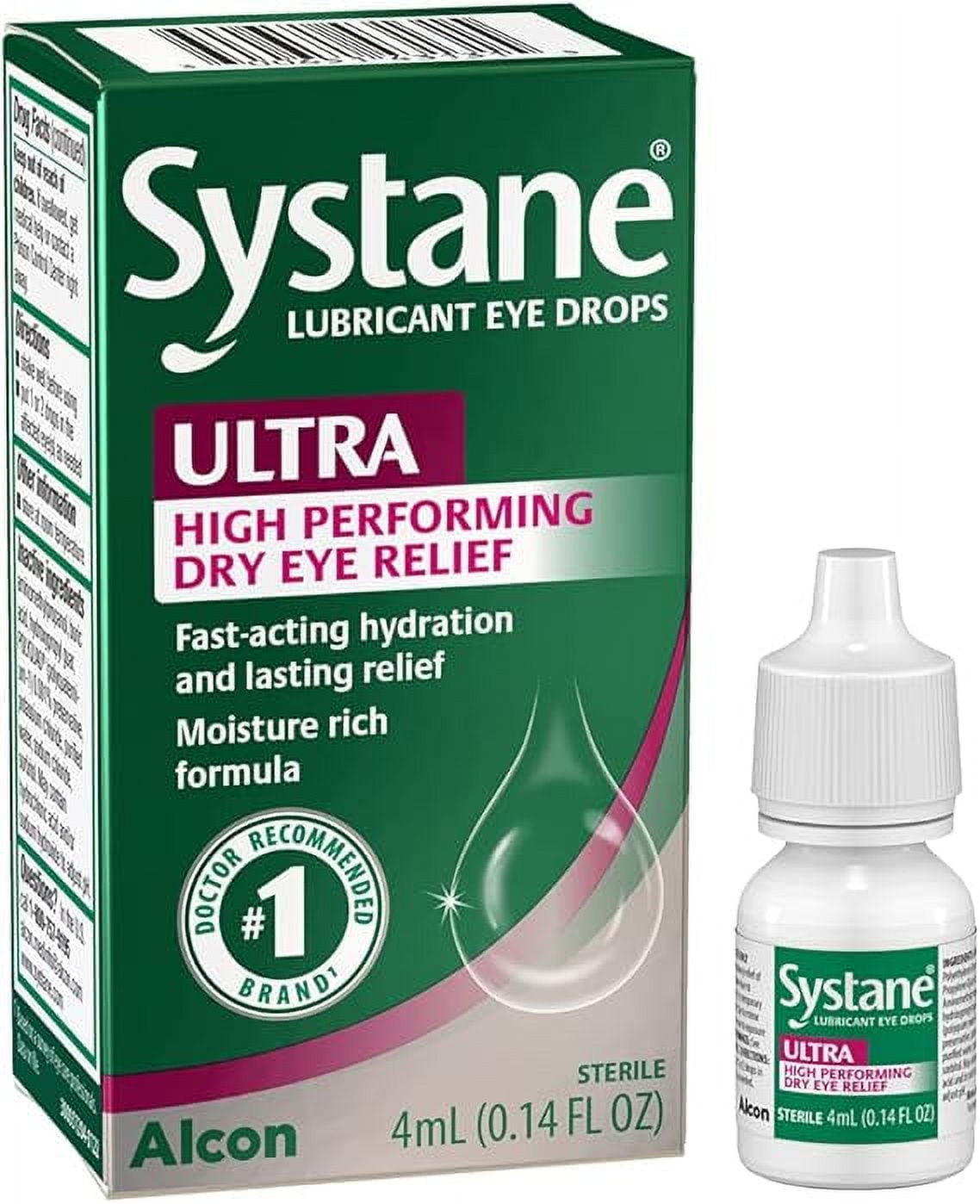 Systane Ultra Lubricant Eye Drops High-Performance Symptom Relief, 10ml