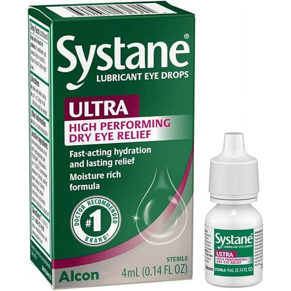 Systane Ultra Lubricant Eye Drops High-Performance Symptom Relief, 10ml