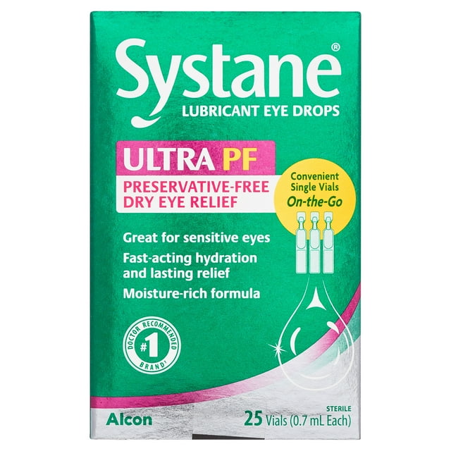 Systane Ultra Lubricant Eye Drops for Dry Eye Symptoms, 25 Preservative