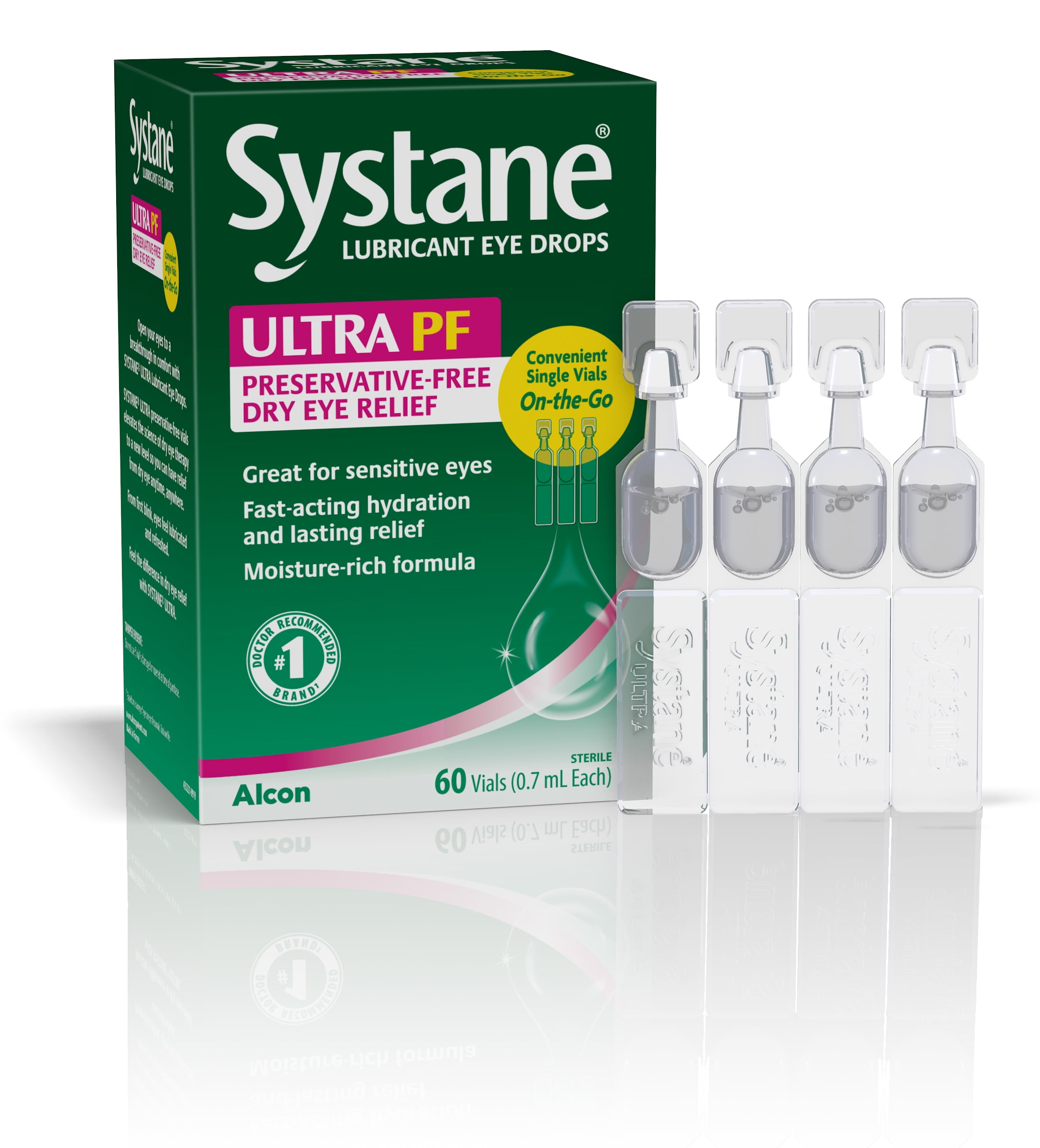 Systane Ultra Lubricant SingleUse Eye Drop Vials, 60 Count