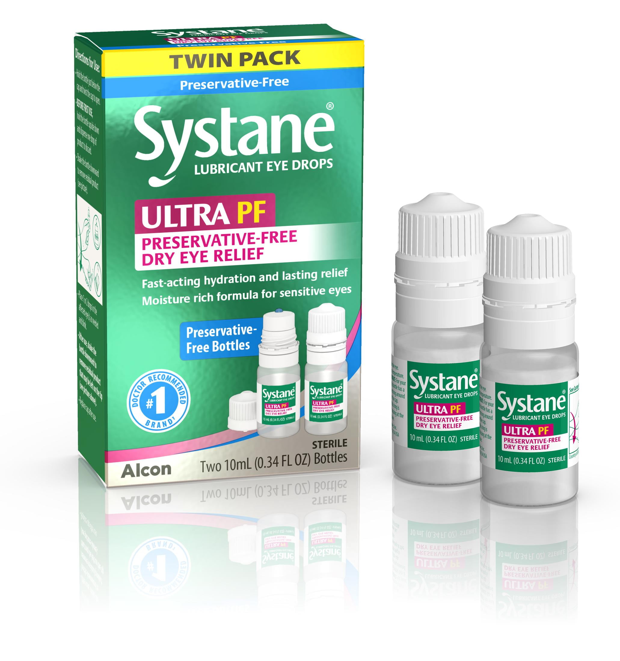 Systane Ultra Preservative Free Lubricant Eye Drops For Dry Eyes Twin
